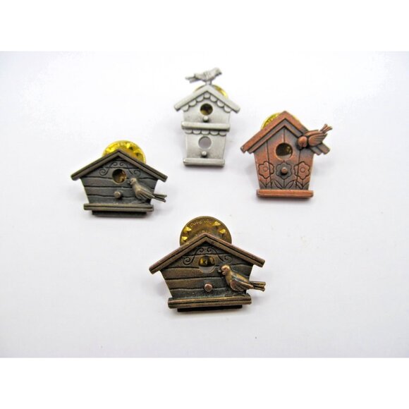 Vintage Signed J.J Bird House Lapel pins Lot of 4 - Picture 8 of 12